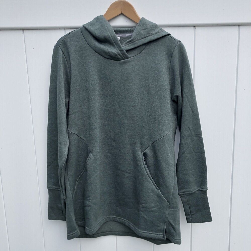 RBX Active Women Hoodie Jacket Green Thumb Holes Fleece Large